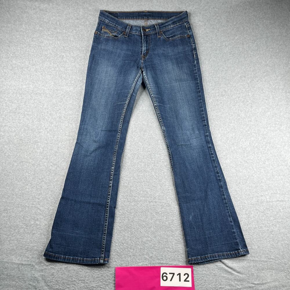 Levis Denim Jeans Casual Womens Size 9 M Blue Distressed *SEE